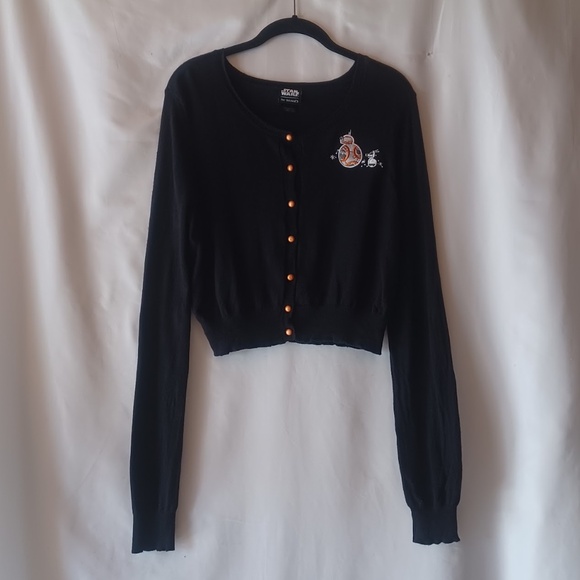 Her Universe Star Wars the Rise Of Skywalker  Rebel Droids Crop Cardigan Jrs M - Picture 1 of 3